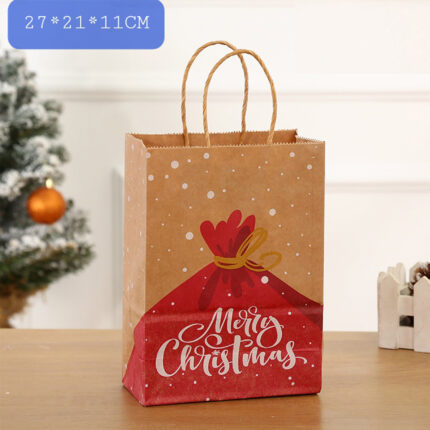 1 Pcs Merry Christmas gift bag  (27 x 21 x 11 cm )
