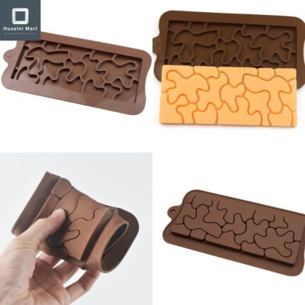 Chocolate Puzzle theme bar silicone Mould