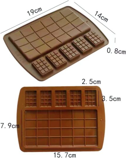 Chocolate bar with mini cholate silicone Mould