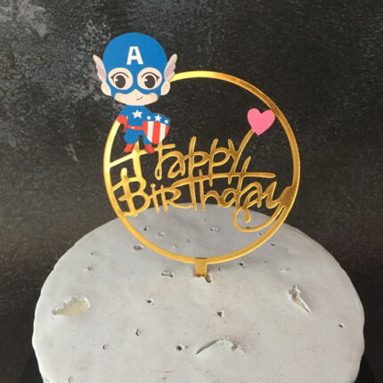 Captain America Acrylic Cake Toppers