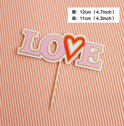 1 pcs love cake topper