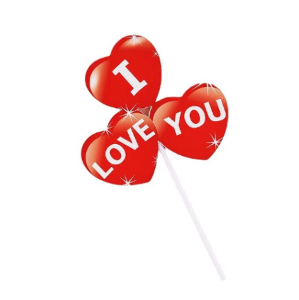 1 pcs I love you heart cake topper