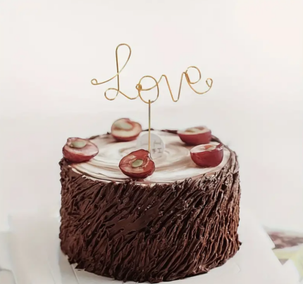 1 pcs metal love cake topper