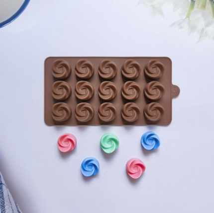 15 pcs swirl Chocolate silicone Mould