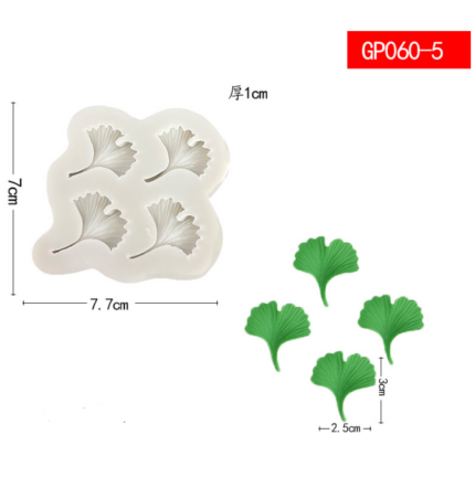 Leaf 4 cavity Shape silicone fondant Mould