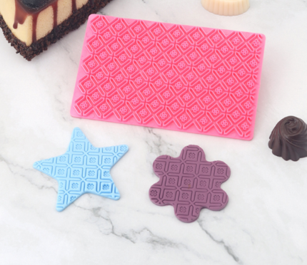 Traingle Cross flower fondant impression stamps Embosser fondant tools