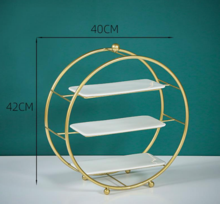 3 Tier Round metal Stand for cupcake, snacks, desserts