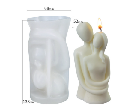 Hugging Couple silicone Candle Mould