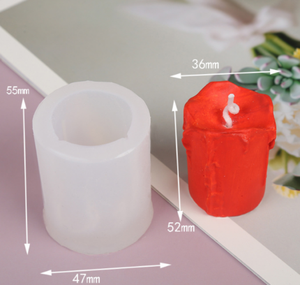 Burnt Shape Pillar Candle Silicone Mould