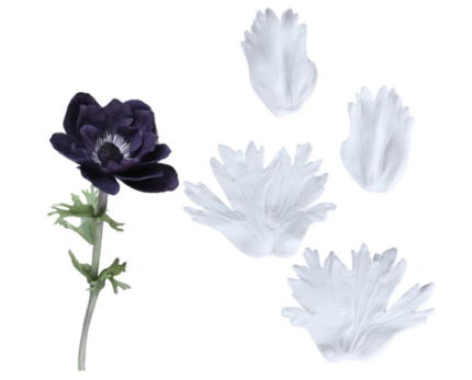Anemone Flower Leaf Veiner Silicone Mould