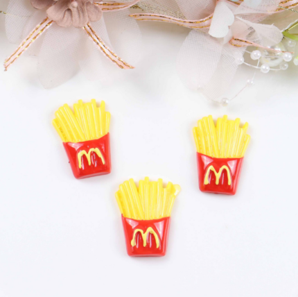 3 pcs McDonalds fries Cake Topper Toy