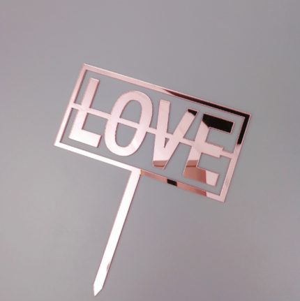 1 pcs Love acrylic cake topper style 3