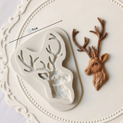 Reindeer face Christmas silicone mould