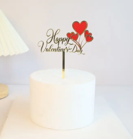 1 pcs Valentines acrylic cake topper STYLE 3
