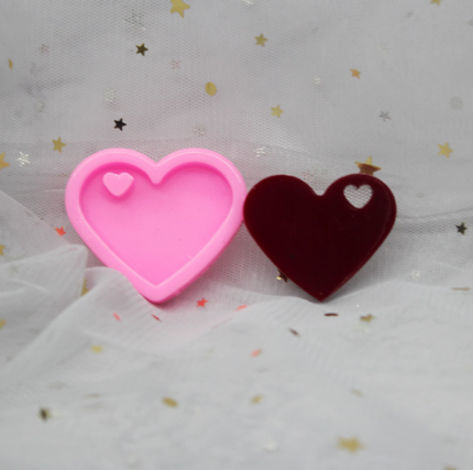 Heart with heart Cutout silicone mould