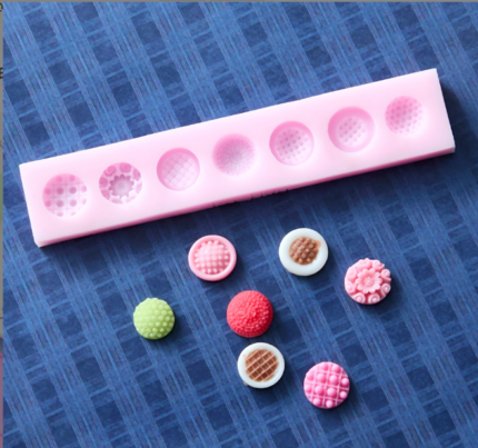 Floral Button Silicone Mould