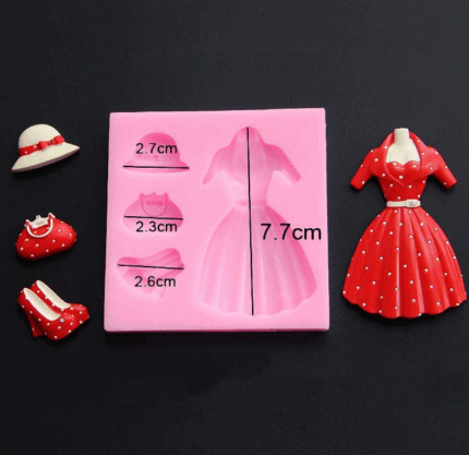 Girls handbag dress shoes theme Silicone Mould