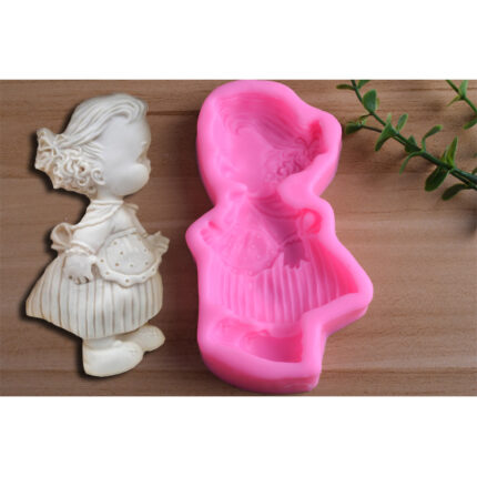 Cute baby girl detailed Silicone Mould