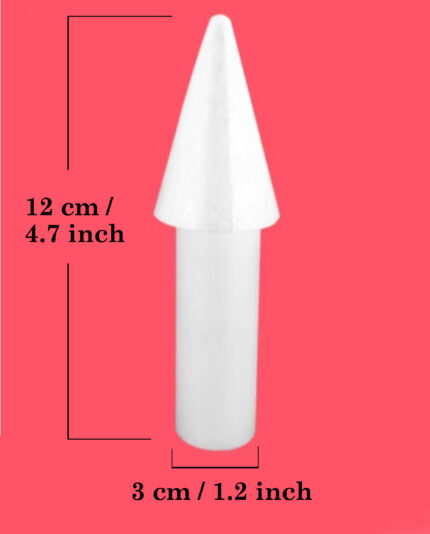 Castle Pillar Foam Square Cake Dummy ( Height 12 cm diameter 3 cm)