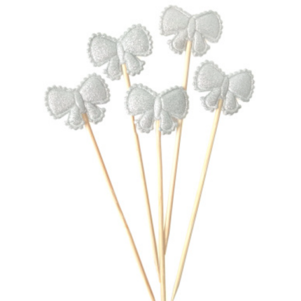 5 pcs Bow cake topper set
