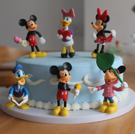 6 pcs Mickey Mouse Club House Cake Topper set