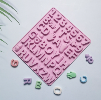 Alphabet baby Shower theme Silicone Mould