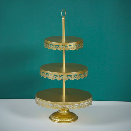 3 Tier Gold Iron Cupcake stand