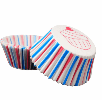 100 pcs Red and blue line theme Cake Cups / Muffin Cups