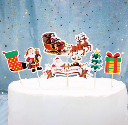 24 pcs Christmas Theme cake cupcake topper set (Style 15)