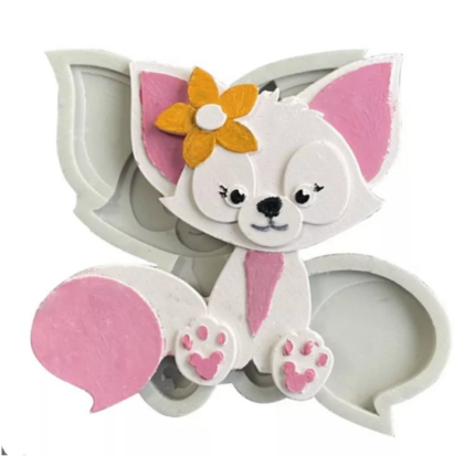Cute Fox cartoon silicone mould Style 1